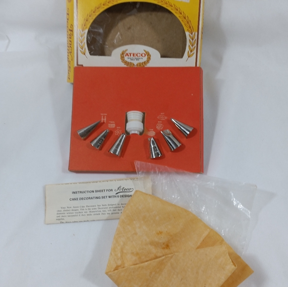 VTNG Ateco Fancy Pastry Cake Decorating 6 Piece Basic Design Set - Picture 2 of 7